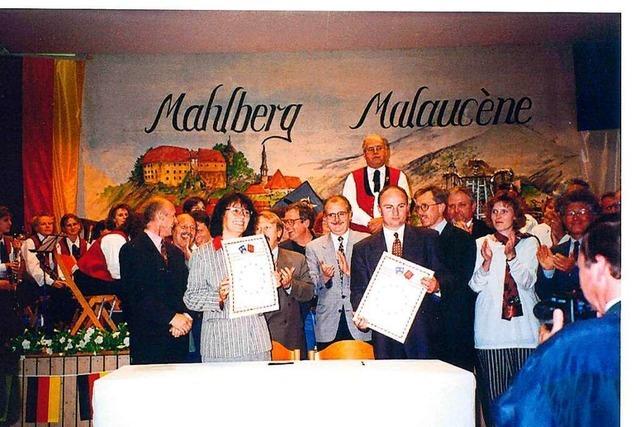 Mahlberg gedenkt 25 Jahren Freundschaft mit Malaucne