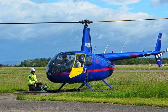 Geothermie-Potential in der Region Freiburg wird per Helikopter erkundet