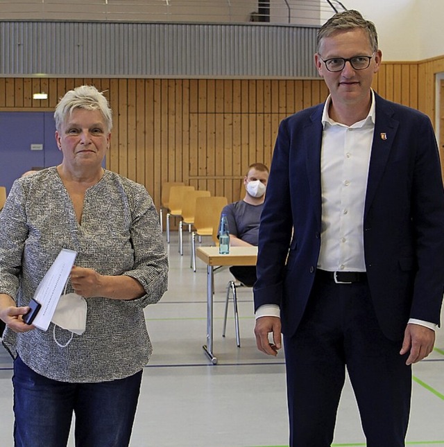 Marlies Richter wurde von Ferdinand Burger geehrt.   | Foto: Ruth Seitz
