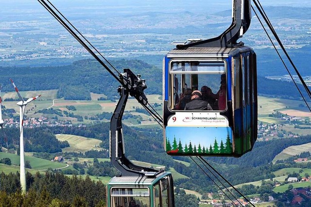 Die Schauinslandbahn, 1930 erffnet, i...n der Bergstation wieder runterfahren.  | Foto: Thomas Kunz