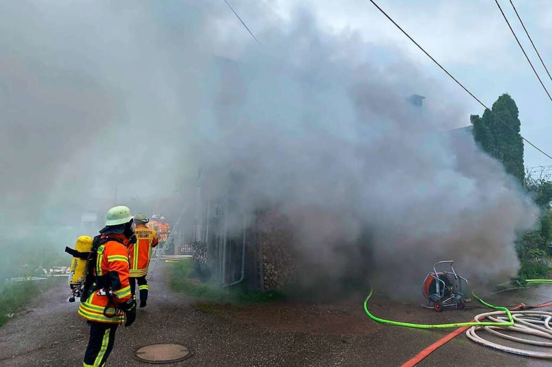In einer zu einem Wohnhaus umgebauten ...ich einer Heizungsanlage ein Brand aus  | Foto: Michael Hilbert