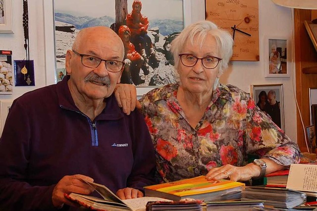 Vor Luitgard und Franz Seidler liegen ...n Shne, die tdlich verunglckt sind.  | Foto: Wolfgang Beck