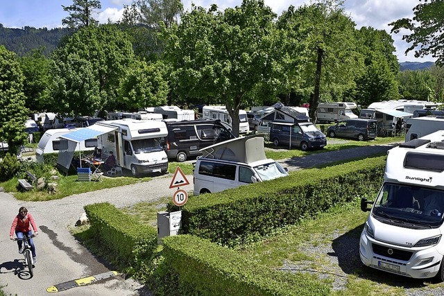 Kaum noch freie Pltze gibt es bei Busses Camping.   | Foto: Thomas Kunz