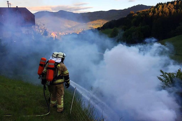 Feuer lschen mit Ausblick  | Foto: Feuerwehr Elzach