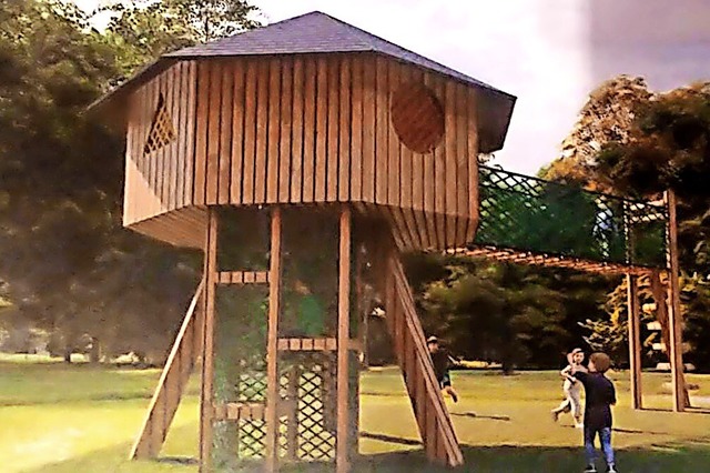 So soll das Baumhaus aussehen, das als...cht in hlingen errichtet werden soll.  | Foto: suedkurier