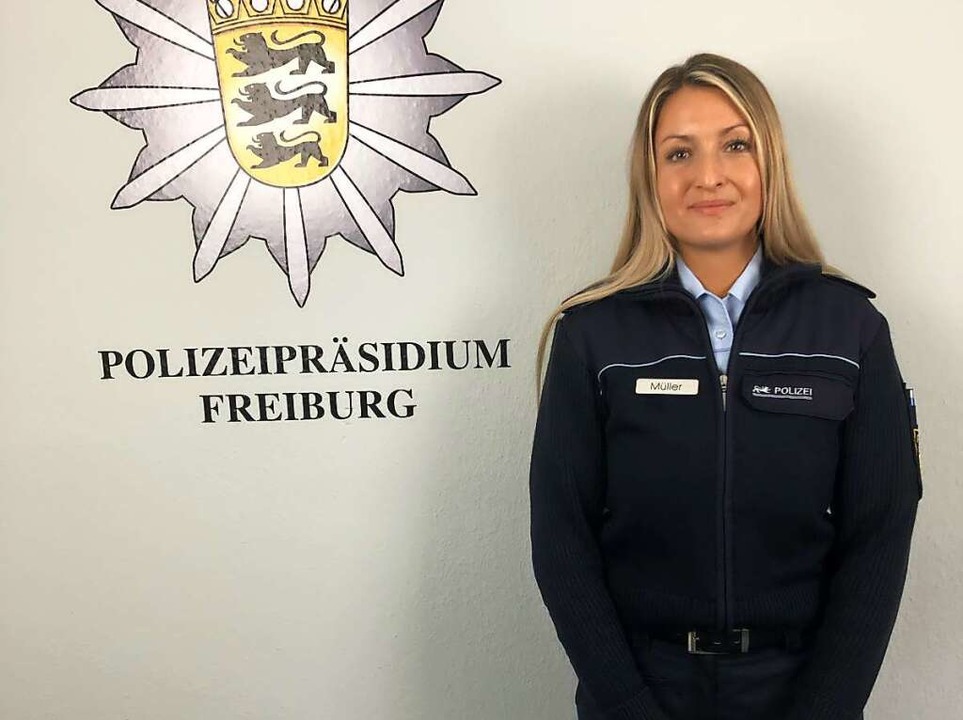 Anne Müller ist Polizeiobermeisterin beim Polizeipräsidium Freiburg.  | Foto: Polizeipräsidium Freiburg