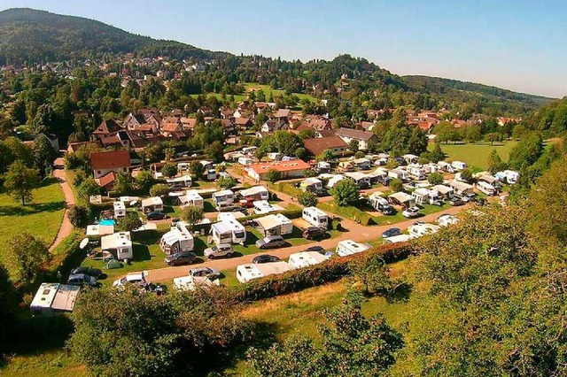 Die 90 Pltze auf dem Campingplatz in ...er sind zum Wochenende hin ausgebucht.  | Foto: Campingplatz Badenweiler