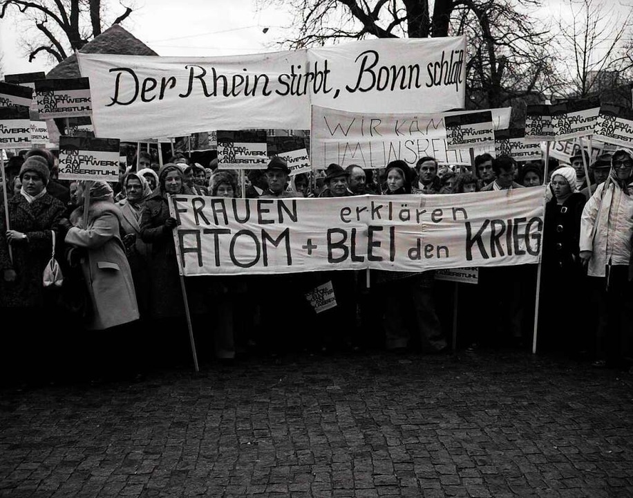 In Breisach und in Wyhl, wo dieses Fot...de gegen Atomkraftwerke  demonstriert.  | Foto: Meinrad Schwörer