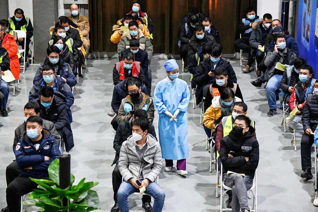 Szene aus einem Impfzentrum in der Hauptstadt Peking.  | Foto: ---