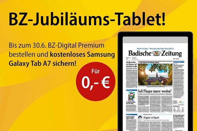 Bei einer Bestellung des BZ-Digital Pr...enloses Samsung Galaxy Tab A7 sichern.  | Foto: BZ