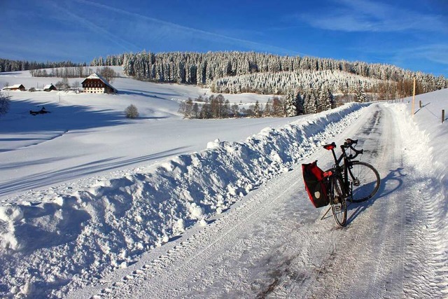 Radfahren geht auch auf Schnee und Eis.  | Foto: privat