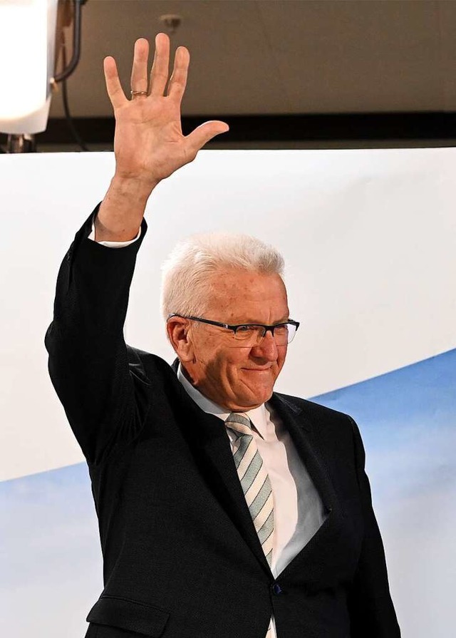 Der Wahlsieger in Baden-Wrttemberg am 17. Mrz: Winfried Kretschmann (Grne)  | Foto: Uli Deck (dpa)