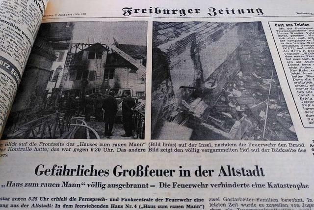 Im Juni 1971 wütete ein Großfeuer in Freiburgs Altstadt