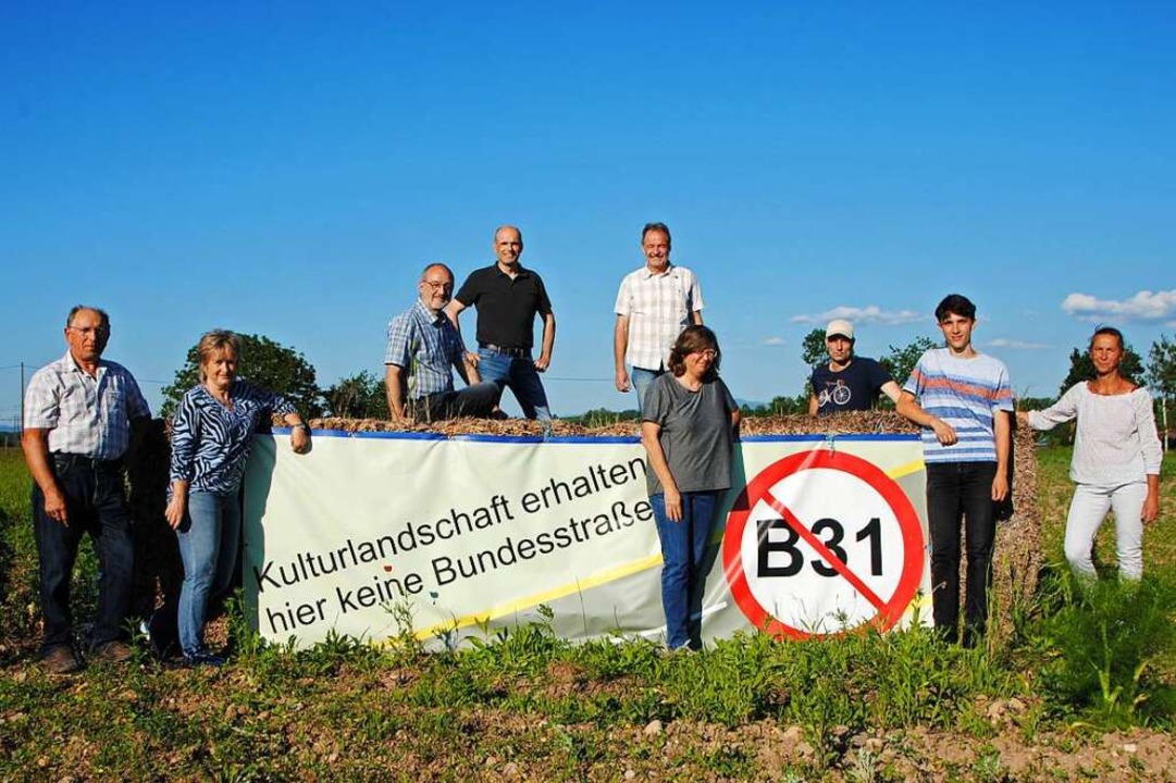 Gegen einen Weiterbau der B 31 West we...ehrere Initiativen und Einzelpersonen.  | Foto: Manfred Frietsch