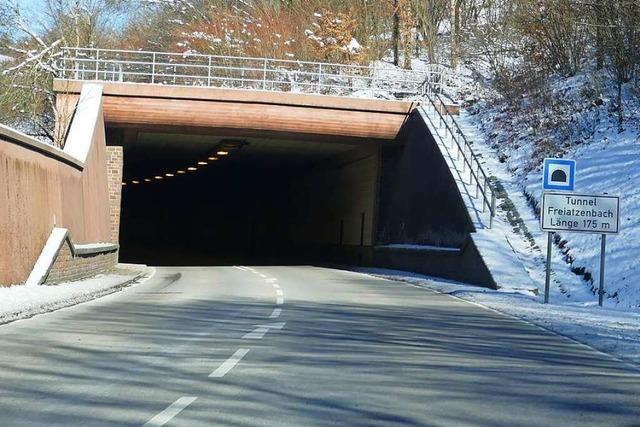 Zwei Tunnel an der B317 sind Dienstagnacht gesperrt