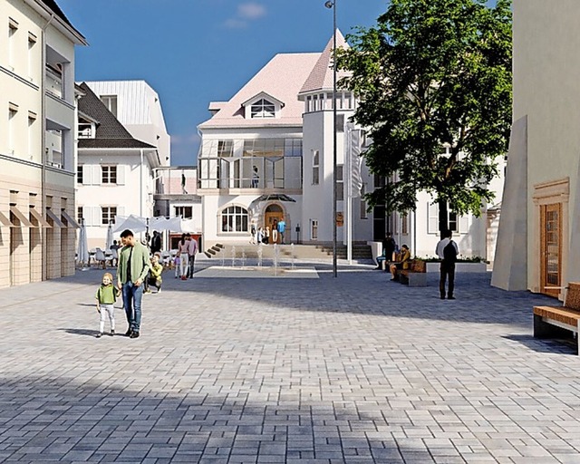 Visualisierung des Kirchplatzes  | Foto: Stadt Bad Krozingen