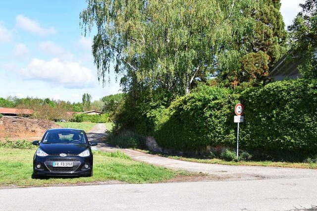 Die geplante  Erschlieungsstrae (Bil...g ist von Norden her schwer einsehbar.  | Foto: Thomas Rhenisch