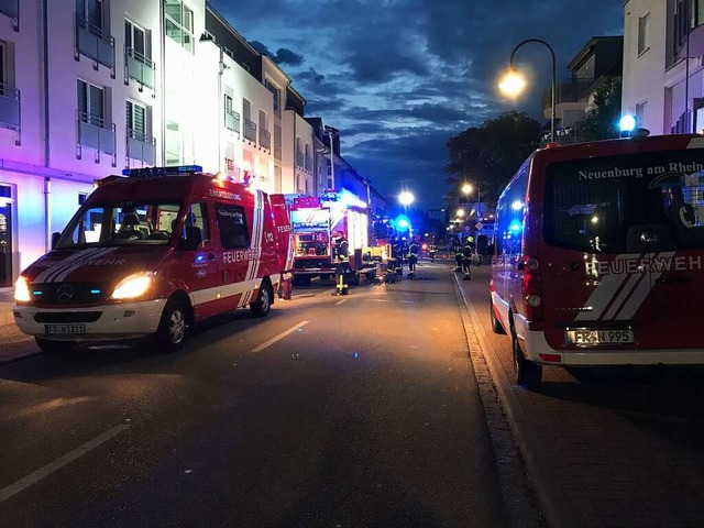 Die Feuerwehr war mit einem Groaufgebot  vor Ort.  | Foto: Feuerwehr Neuenburg