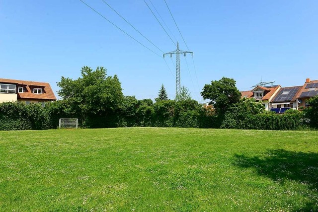 Die Bahn-Stromtrasse verluft quer ber das Wohngebiet Haid.  | Foto: Ingo Schneider