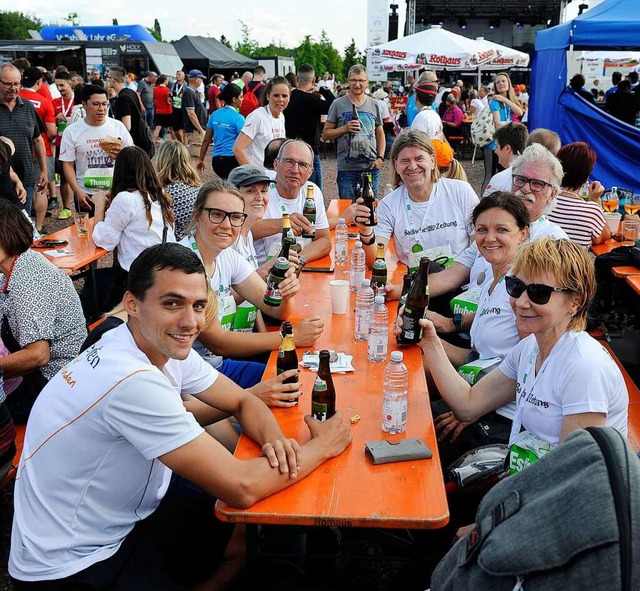 Das BZ-Team beim Firmenlauf im Jahr 2019.  | Foto: Pressebro Schaller