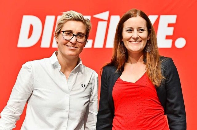 Die Spitze der Linken: Susanne Hennig-Wellsow (links) und Janine Wissler   | Foto: Frank May (dpa)