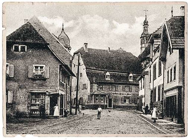 Die Marktstrae in Seelbach mit Blick auf das Gasthaus Bren (oben) um 1900  | Foto: privat