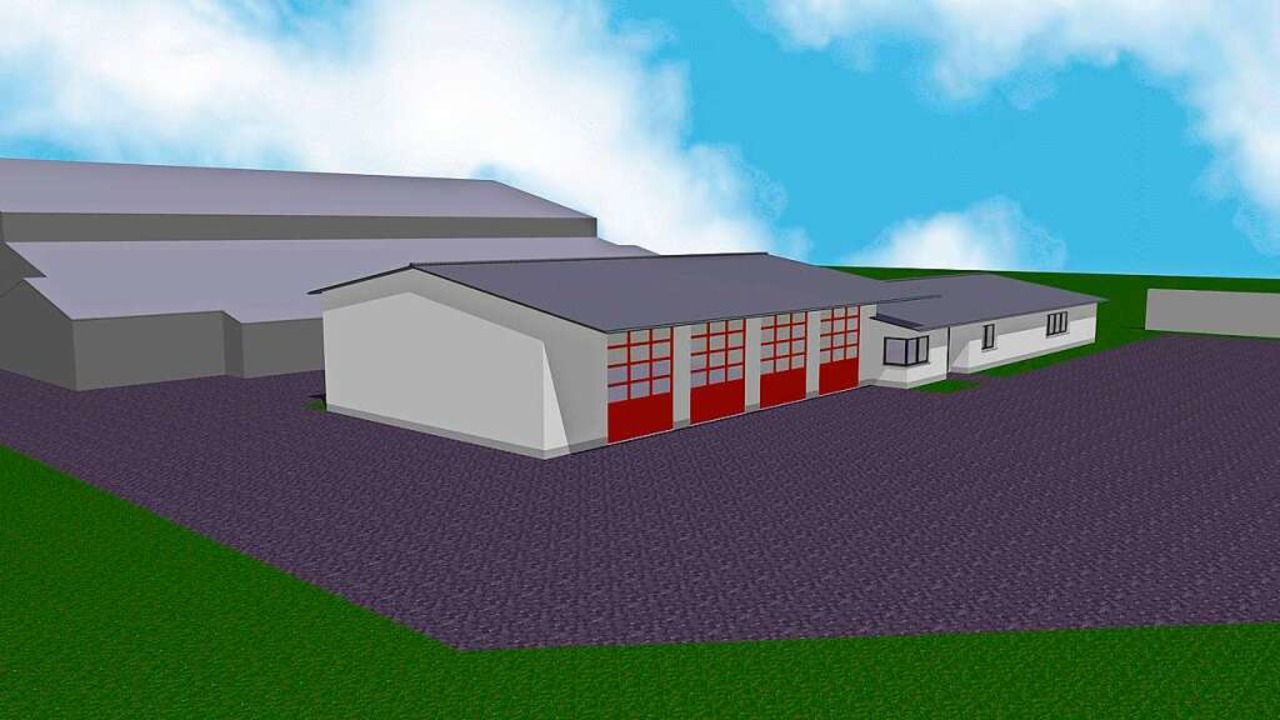 Das  Feuerwehrhaus in Ringsheim soll n...ehr bei der Kahlenberghalle entstehen.  | Foto: Planungsbro Mathis + Jgle