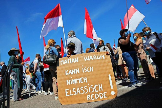 Proteste in Colmar Ende Mai gegen das ...Frankreich nicht unterrichtet werden.   | Foto: Vanessa Meyer