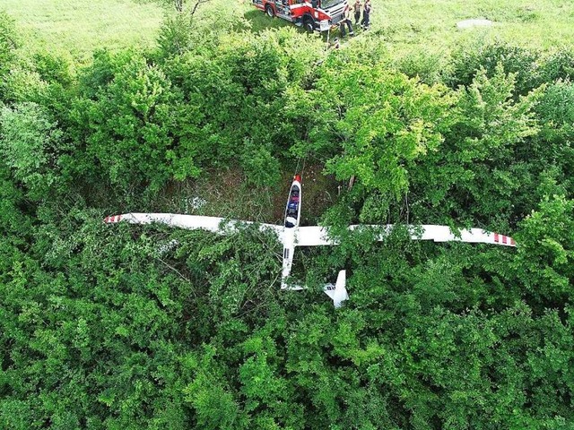 Ein Landeunfall ereignet sich beim Flugplatz Dittingen im Kanton Baselland.  | Foto: Polizei Baselland