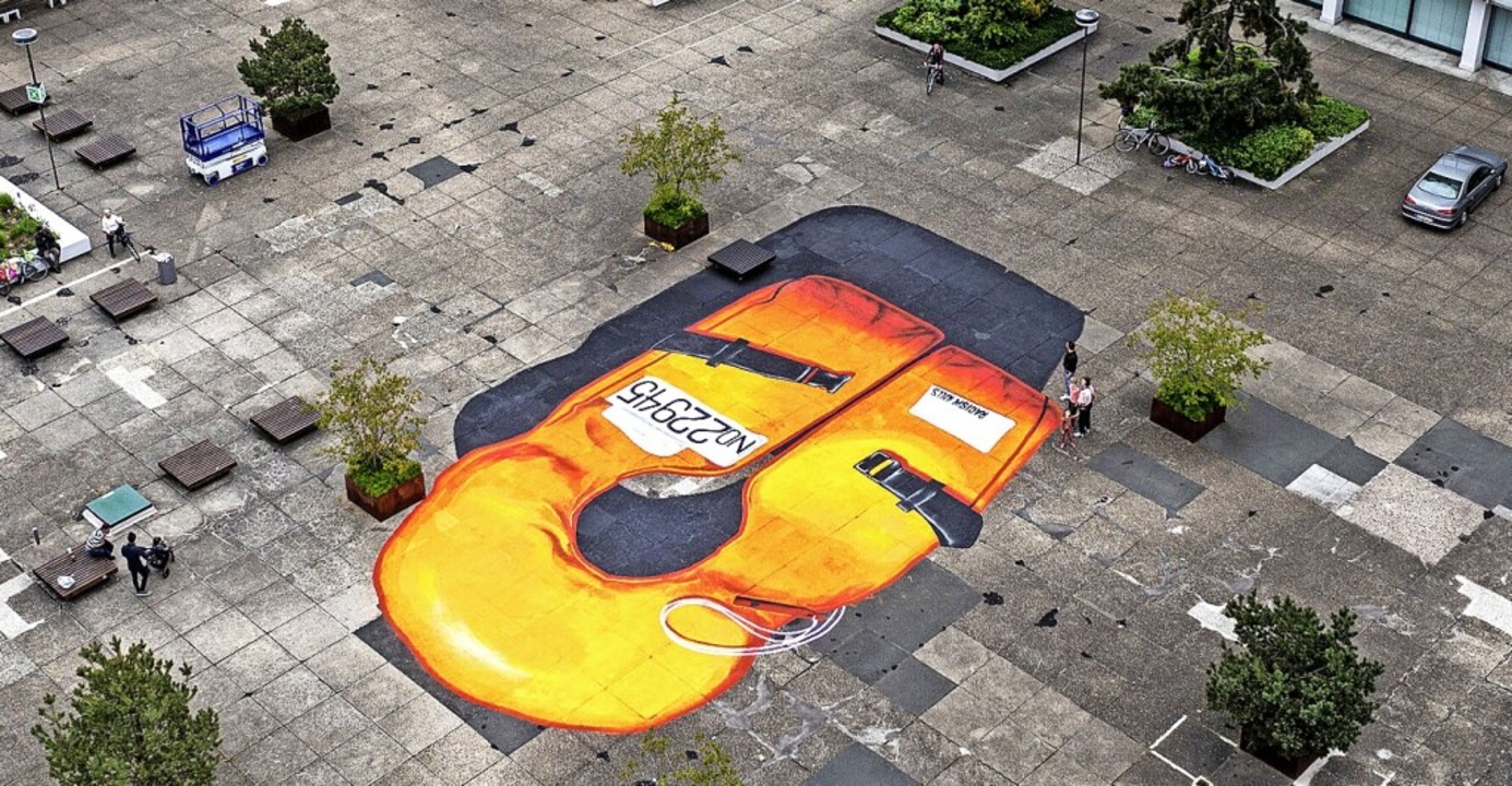 Ein Grafitto macht auf die Seenotrettung aufmerksam.   | Foto: - (dpa)