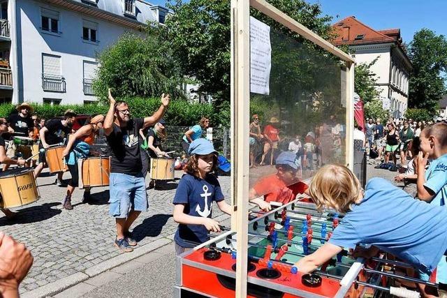 Fotos: Pop-up-Boulevard auf der Freiburger Lorettostrae