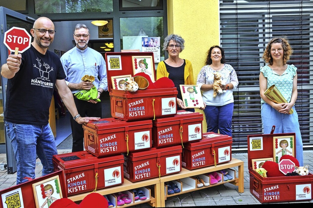 In der Kita Don Bosco in Ebringen läuf...n. Die Kisten sind bereits angekommen.  | Foto: Gabriele Hennicke
