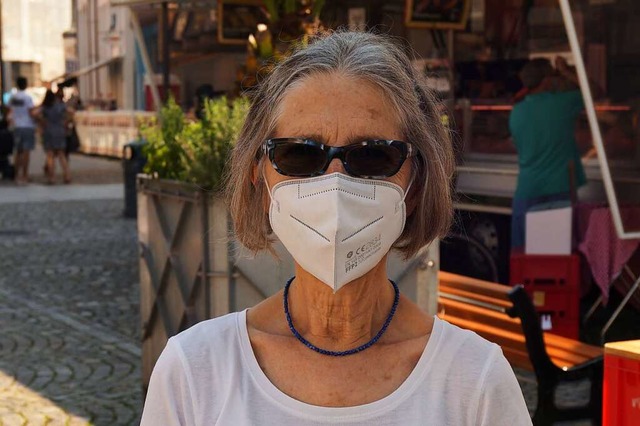 Regina Lieb-Beck (78): Sobald die Mask...askenpflicht von Anfang an akzeptiert.  | Foto: Savanna Cosma