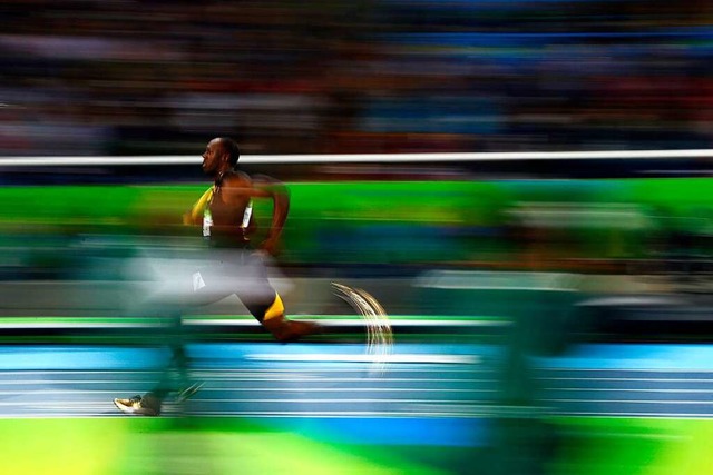 Usain Bolt rennt und rennt. Hier bei d...chen Spielen in Rio der Janeiro 2016.   | Foto: ADRIAN DENNIS