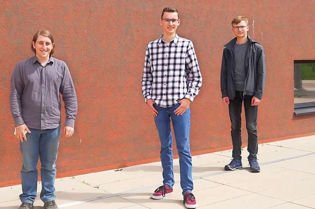 Lukas Mller (von links), Aaron Marrek und Elias Fssler  | Foto: Schule