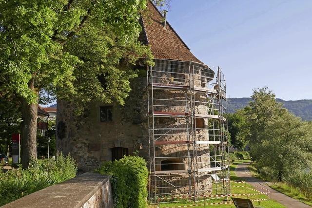 Gallusturm im Baugerst