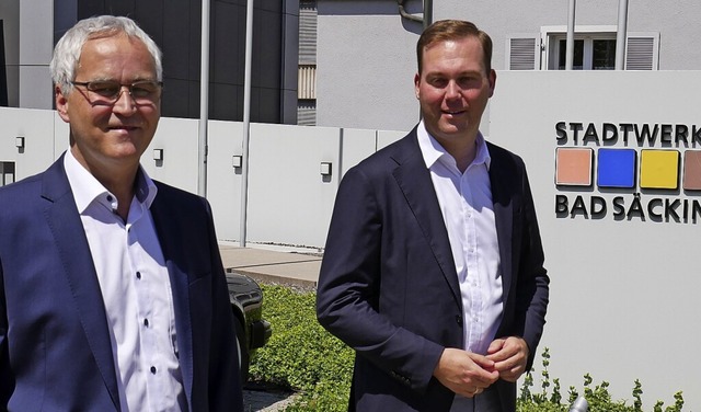 Udo Engel (links), Geschftsfhrer der...Bundestagsabgeordnete Felix Schreiner   | Foto: Michael Gottstein