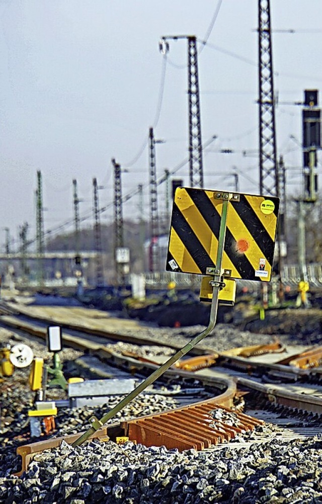 Die Bauarbeiten an der Rheintalbahn sind im Gange.  | Foto: Heinz Gttlich