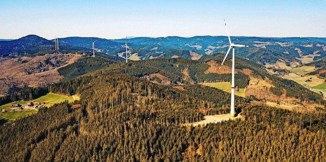 Der Windpark Hohenlochen aus der Vogelperspektive  | Foto: Badenova Wrmeplus