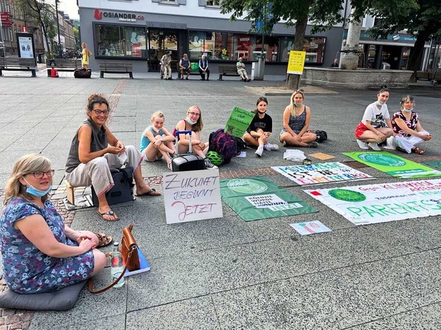 Klimastreik auf dem Marktplatz  | Foto: Barbara Ruda