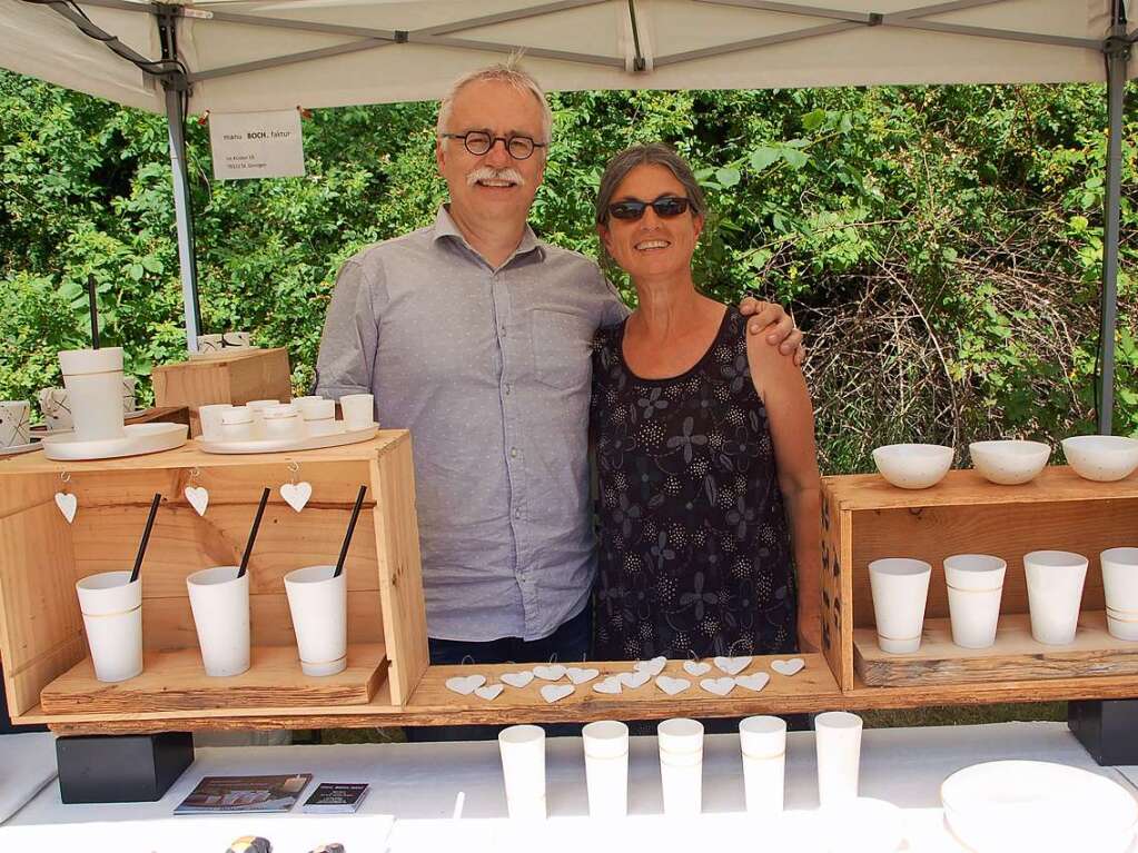 Gabi und Markus Boch nahmen zum ersten Mal am Markt auf Schloss Beuggen teil. Sie sind begeistert und wollen wieder kommen.