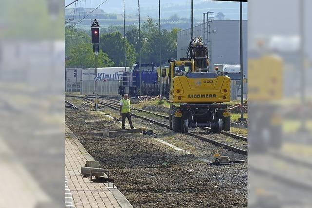 Neue Gleise fr den Bahnhof Breisach