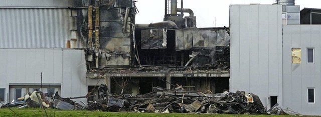 Der Grobrand bei der Adler OHG am 26....ben, wurden viele Krfte mobilisiert.   | Foto: Stefan Limberger-Andris