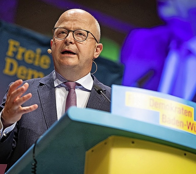 Ist mit 88 Prozent wiedergewhlt worden: FDP-Landeschef Michael Theurer  | Foto: Christoph Schmidt (dpa)
