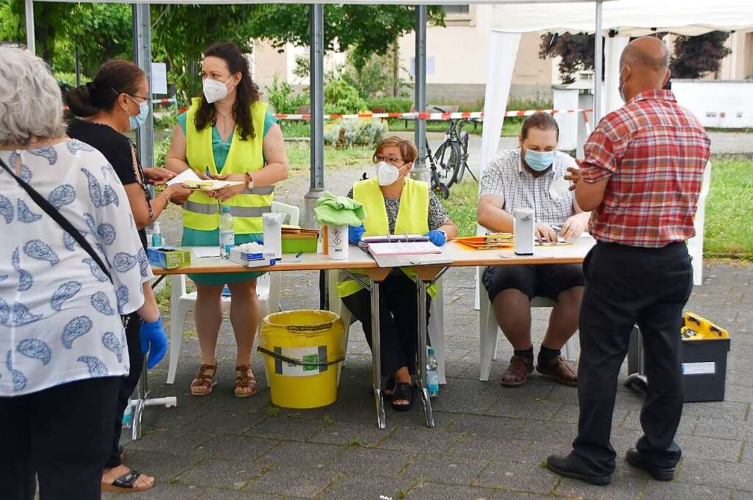 Wie unser BZ-Mitarbeiter den Impftag in Rheinfelden erlebt hat ...