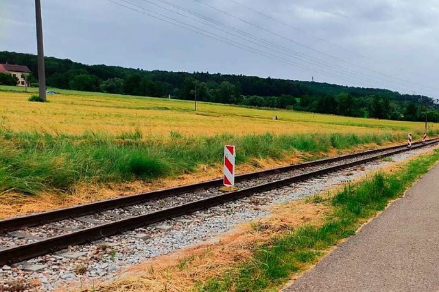 Einer oder mehrere Unbekannte haben drei Warnbaken sowie...  | Foto: Verein Kandertalbahn