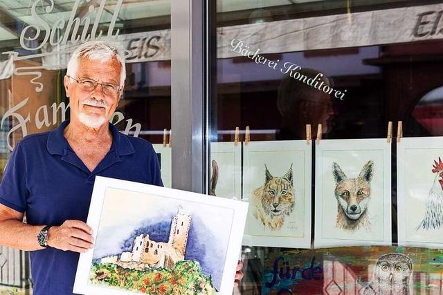Drei Fragen an Peter Seip, der in Waldkirch Bilder zugunsten des Zoos verkauft