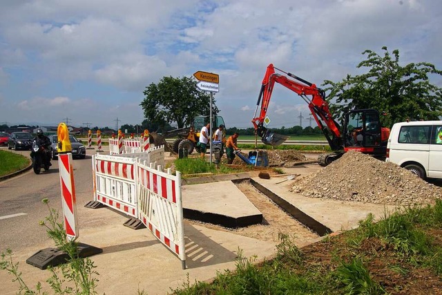 Mit Ampelregelung und einspurig geht e...er die Breitenfeldstrae in Kenzingen.  | Foto: Ilona Huege