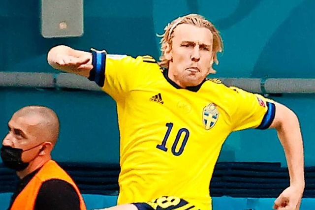 Schwedens Doppeltorschtze gegen Polen: Emil Forsberg  | Foto: ANATOLY MALTSEV (AFP)