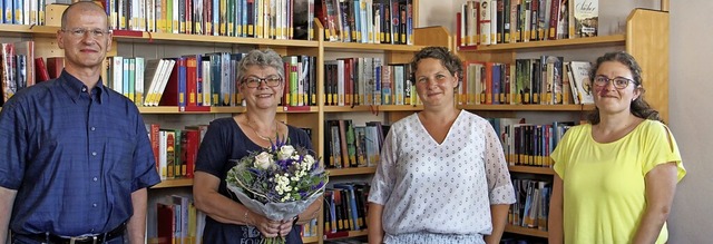 Abschied und Neubeginn: Justus Wilhelm...en Sonja Mhlfeit und Andrea Spuller.   | Foto: Ruth Seitz